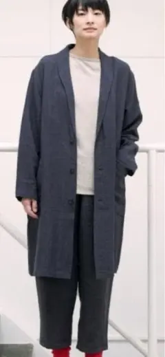 中川政七商店　麻のキルト　ロングコート　墨 麻のキルト｜工芸・暮らし・贈りもの｜中川政七商店オンラインショップ