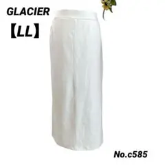 グラシア GLACIER ロングタイトスカート LL 大き白　シンプルカジュアルのサムネイル