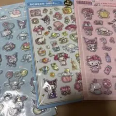 海外限定　ボンボンドロップシール　サンリオ　３枚セット