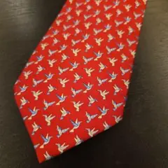 【新品】Salvatore Ferragamo フェラガモ ネクタイ 赤 シルク