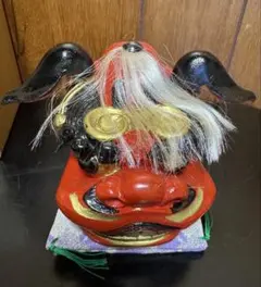 獅子頭 置物 郷土玩具 魔除け　木製