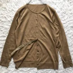 【近年 洗える 美品】MUSE ドゥーズィエムクラス　カーディガン　茶　金ボタン