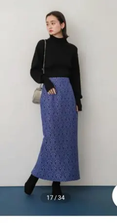 センスオブプレイス　ジャガードスカート