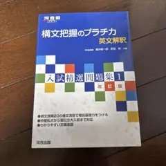 構文把握のプラチカ 英文解釈　美品