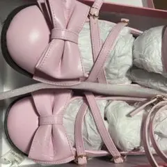 ひ*き様 Tea Party Shoesピンク リボン パンプスMサイズのサムネイル