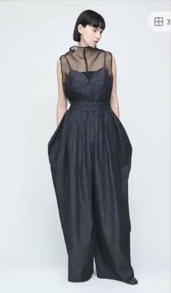 【新品未使用タグ付】AEWEN MATOPH デニム ビスチェ サロペット 36