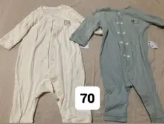 ユニクロ　フライスカバーオール　70cm 2点セット