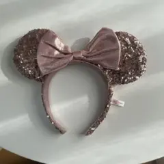 ディズニー ミニーカチューシャ ピンク スパンコール