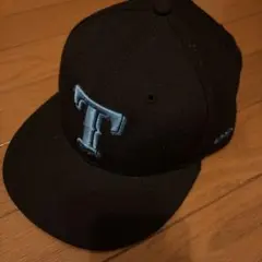 59FIFTY T刺繍 ブラックキャップ 7 1/4