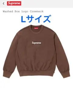 Supreme Washed Box Logo Crewneck Lサイズ