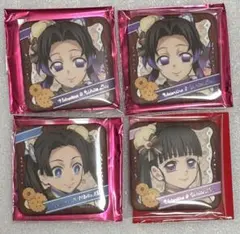 鬼滅の刃 バレンタイン缶バッジ 胡蝶しのぶ・栗花落カナヲ・神崎アオイ