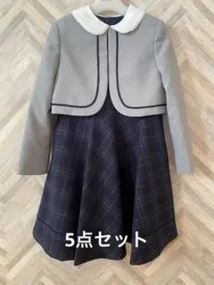 フォーマルチェック柄ワンピース+靴20センチ