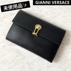未使用✨ジャンニ ヴェルサーチ　メデューサ　折り財布　レザー　ブラックのサムネイル