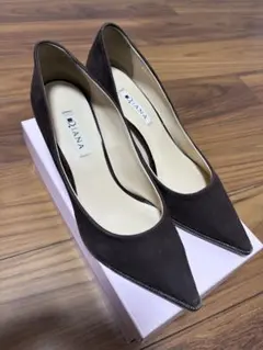 DIANA ブラウン スエード ハイヒール 25cm