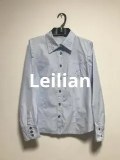 Leilian レリアン　スタッズ ストーン　ブルーブラウス 9号のサムネイル