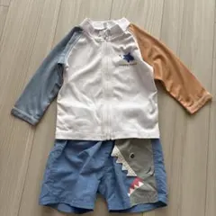 男の子用 ラッシュガード 水着セット サメ柄　80センチ