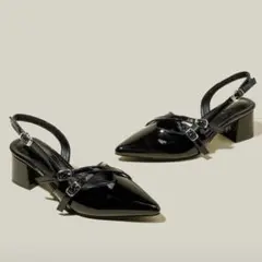 SHEIN ブラック ミュール