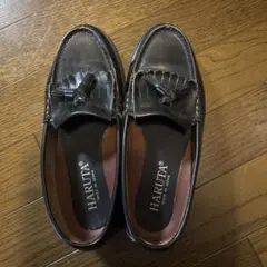 HARUTA タッセル付きローファー ブラック