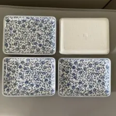 唐草模様の和食プレート4枚セット