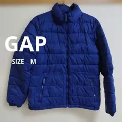 ・GAP ギャップ ジップアップ ブルゾン アウター M ブルー 青 ダウン