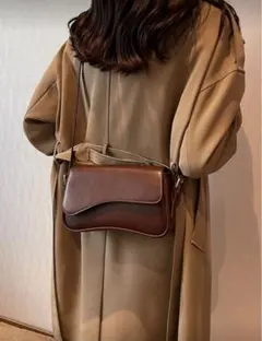 SHEIN ハンドバッグ　ショルダーバッグ　コーヒーブラウン