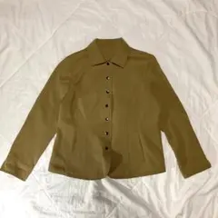 レディース ジャケット シンプル 比翼ボタン きれいめ 古着