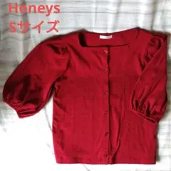 Honeys COLZA 五分袖ブラウス　赤　Sサイズのサムネイル