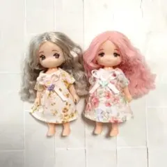ミキちゃんマキちゃん　服セット　ワンピース（花柄)