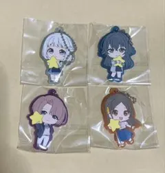 学園アイドルマスター　むぎゅみに　ラバーキーホルダー　手毬　千奈　リーリヤ　麻央