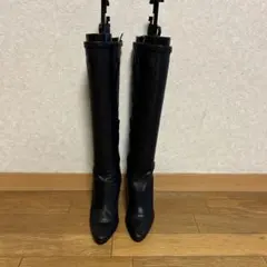 セブントゥエルブサーティー　ブラックポインテッドトゥロングブーツ　新品同様
