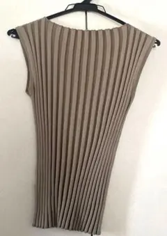 coca ノースリーブ リブニット トップス ブラウン