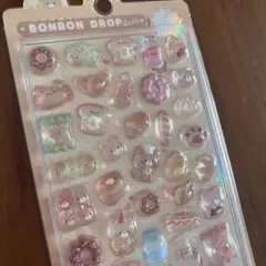 ボンボンドロップシール　クマとパン