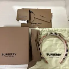 BURBERRY バーバリー カチューシャ　 保存袋 冊子 付き BURBERRY バーバリー カチューシャ 保存袋 冊子 付き
