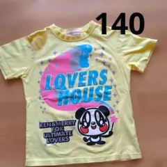 送込♡140♡黄色♡LOVERS HOUSE♡半袖Tシャツ♡パンダ♡のサムネイル