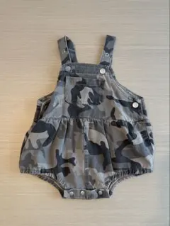 迷彩柄オーバーオールロンパース 70