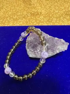 高品質チャロアイト、スモーキークォーツ、水晶のブレスレット