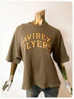 ☘️T21430☘️AVIREX ワッフル トップス Tシャツ F