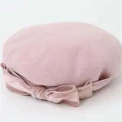 新品未使用 青木美沙子 コラボ ベルベットリボンベレー帽