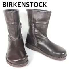 未使用　ビルケンシュトック　フットプリンツ　サイドジップレザーショートブーツ　茶