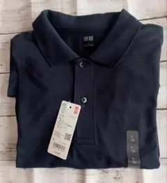 UNIQLO 新品タグ付き　ドライカノコ　ポロシャツ　半袖　Ｌサイズ ネイビー紺