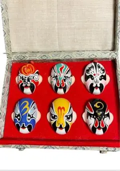 中国伝統陶器マスク 6個セット