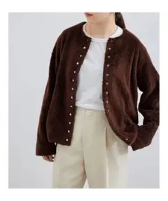 agnes b. pour ADAM ET ROPE' ボアカーディガン