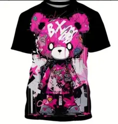 ピンクのクマ アート Tシャツ　売り尽くし！