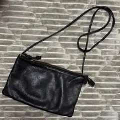 【nano universe】本革　ショルダーバッグ