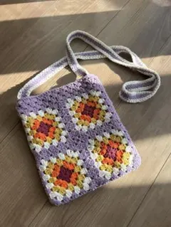 nico and オリジナルモチーフ編みショルダーバッグ