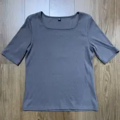 ユニクロ UNIQLO 半袖ブラウス 半袖Tシャツ レディース グレー