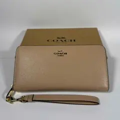 COACH 長財布 C3441 ベージュ リスト付き