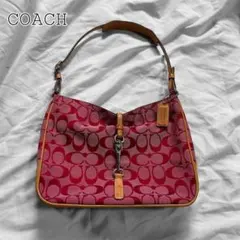COACH シグネチャー ワンショルダーバッグ レッド Y2K ヴィンテージ