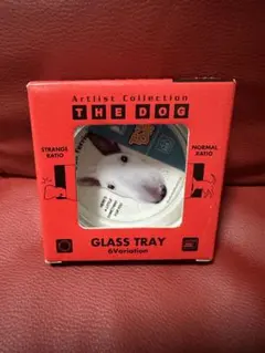 新品！THE DOG ブルテリア　犬　ガラストレイ　アクセサリートレイ　小物入れ