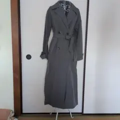 グレー トレンチコート ダブルブレスト